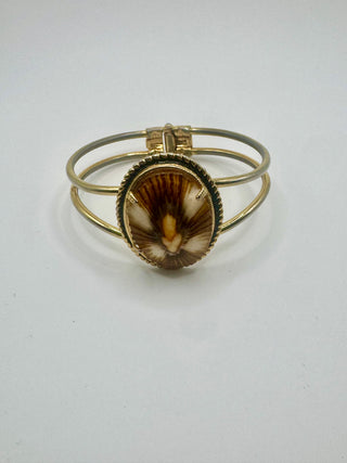 Gold Tone Shell Cuff