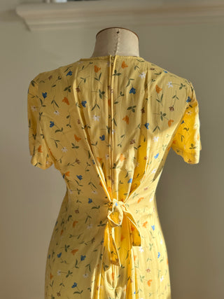 Yellow Floral Summer Dress