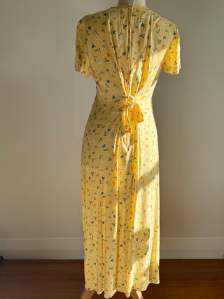 Yellow Floral Summer Dress