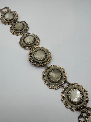 Vintage mother of pearl Filigree Bracelet