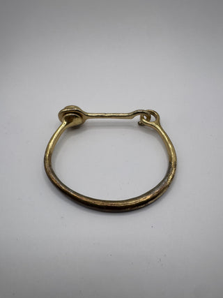 Simple Vintage Brass Cuff with Hinged Lock