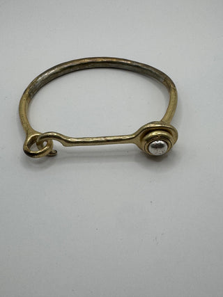 Simple Vintage Brass Cuff with Hinged Lock