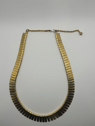 Vintage Statement Fringe Collar Gold Necklace