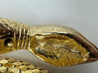 Vintage Whiting and Davis Gold Tone Mesh Snake Bracelet