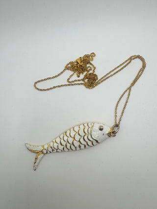 Vintage Fish Pendant and Chain
