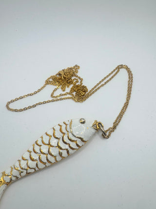 Vintage Fish Pendant and Chain