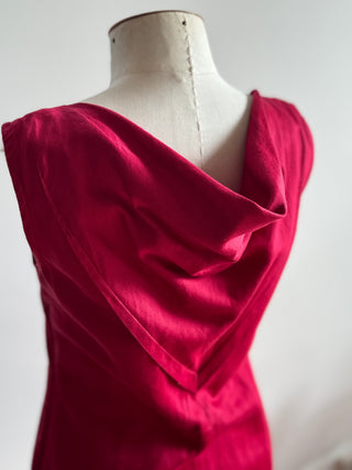 Maroon Shift Dress - Robyn Mathieson Size 10-12