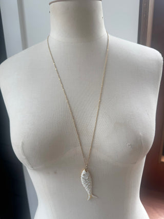 Vintage Fish Pendant and Chain