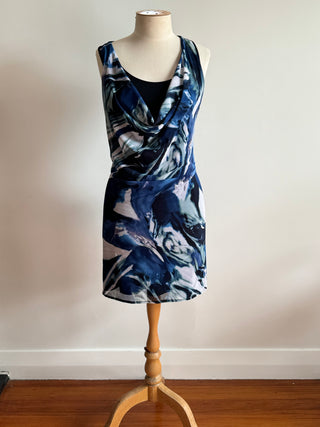 Principals Blue Cowl Neck Dress