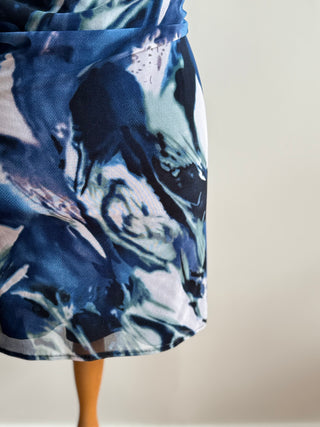 Principals Blue Cowl Neck Dress