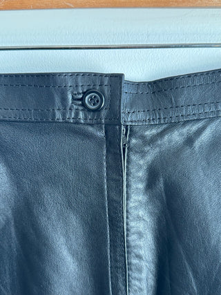 Vintage Black Leather Mini Skirt
