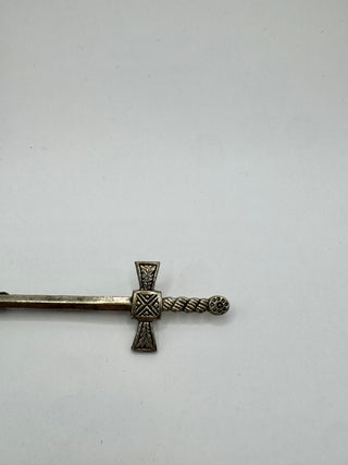 Sword Silver Tone Brooch - Vintage