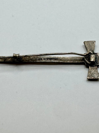 Sword Silver Tone Brooch - Vintage