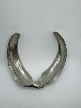 Brutalist Silver Tone and Brass Brutalist Collar