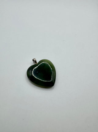 Vintage Green stone / pounamu heart pendant