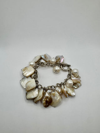 Pearl and Shell Charm Bracelet