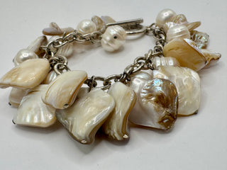 Pearl and Shell Charm Bracelet