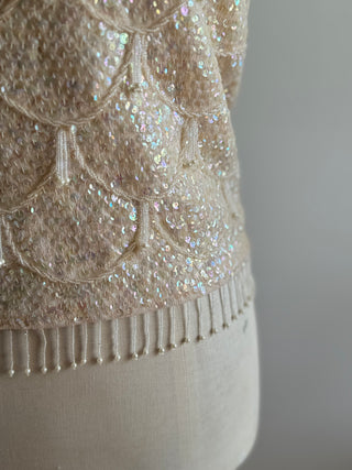 Stunning Beaded Vintage Tank Top 1960s