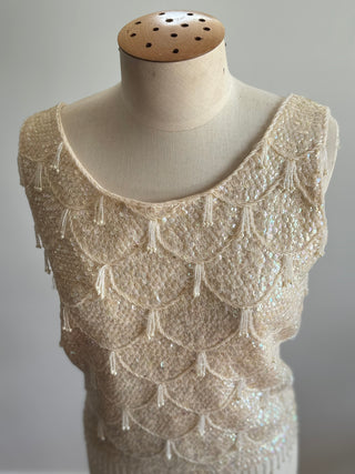 Stunning Beaded Vintage Tank Top 1960s