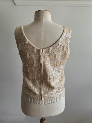 Stunning Beaded Vintage Tank Top 1960s