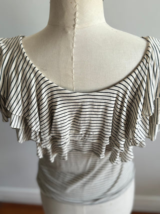Ralph Lauren Stripe Ruffle Tee