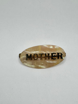 Vintage MOTHER Mother of Pearl brooch