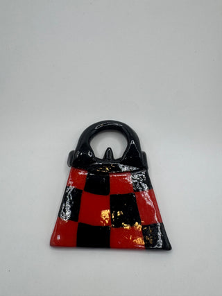 Modern Ceramic Handbag Brooch