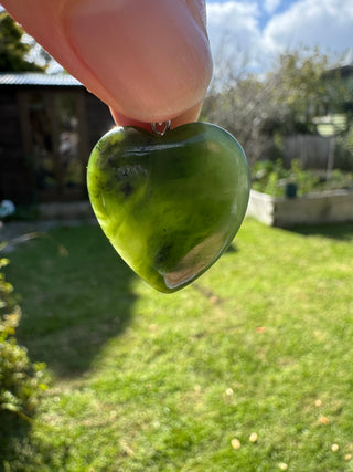 Vintage Green stone / pounamu heart pendant