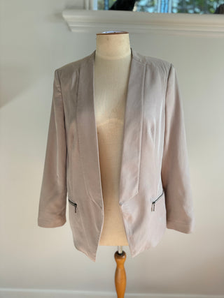 Taupe Open Blazer with Zip Buttons Marcs & Spencer