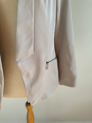 Taupe Open Blazer with Zip Buttons Marcs & Spencer