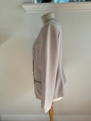 Taupe Open Blazer with Zip Buttons Marcs & Spencer