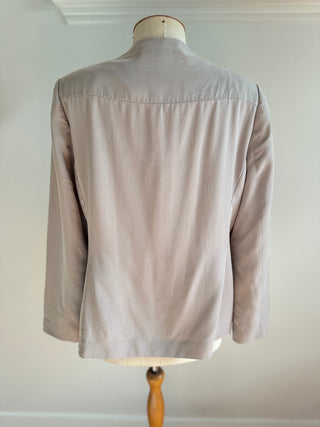 Taupe Open Blazer with Zip Buttons Marcs & Spencer