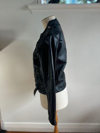 Black Leather Jacket - Size 10