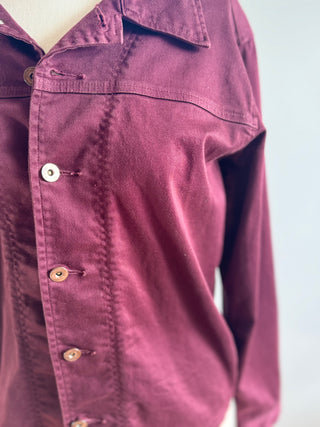 Vintage Jean Jones Burgundy Denim Shirt