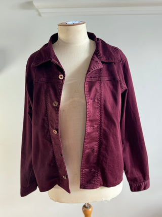 Vintage Jean Jones Burgundy Denim Shirt