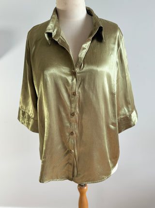 Vintage Chartuese Silky Shirt