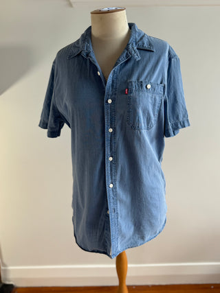 Levis Denim Short Sleeve Shirt Size M