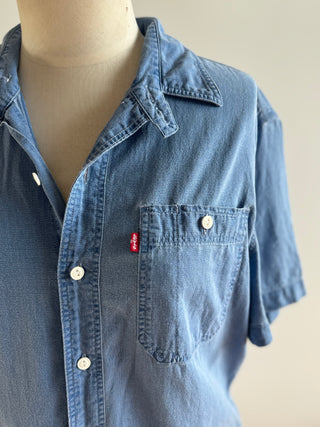Levis Denim Short Sleeve Shirt Size M