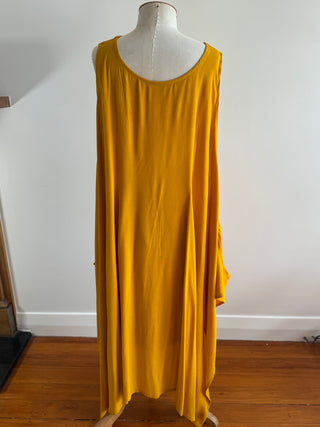 Mustard Carlson Dress, with Tie Front