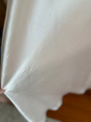 White silky Vintage Slip with lace