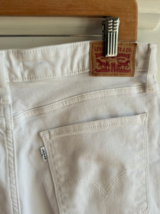 White Denim Long Shorts - Levis Size 32