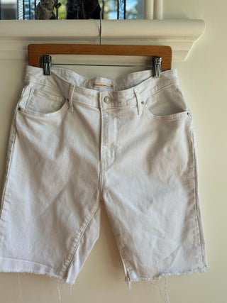 White Denim Long Shorts - Levis Size 32