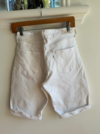White Denim Long Levis Shorts