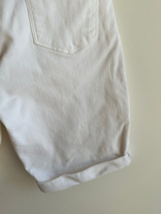 White Denim Long Levis Shorts