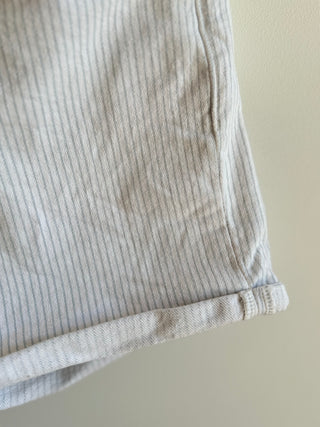 White Denim Levis with Blue Pinstripe - Size 28