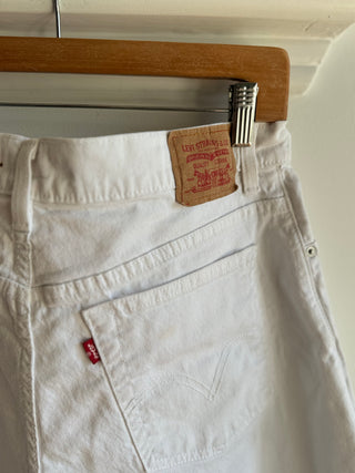 White Levi Classic Shorts