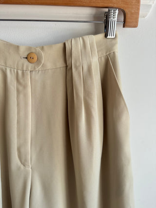 Pleated Beige Colouttes - Size 6