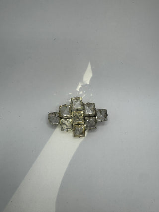 Vintage Clear Crystal Brooch