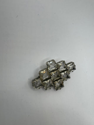 Vintage Clear Crystal Brooch