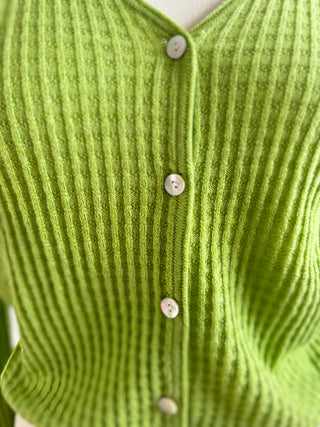 Green Textured Cardigan Size S-M